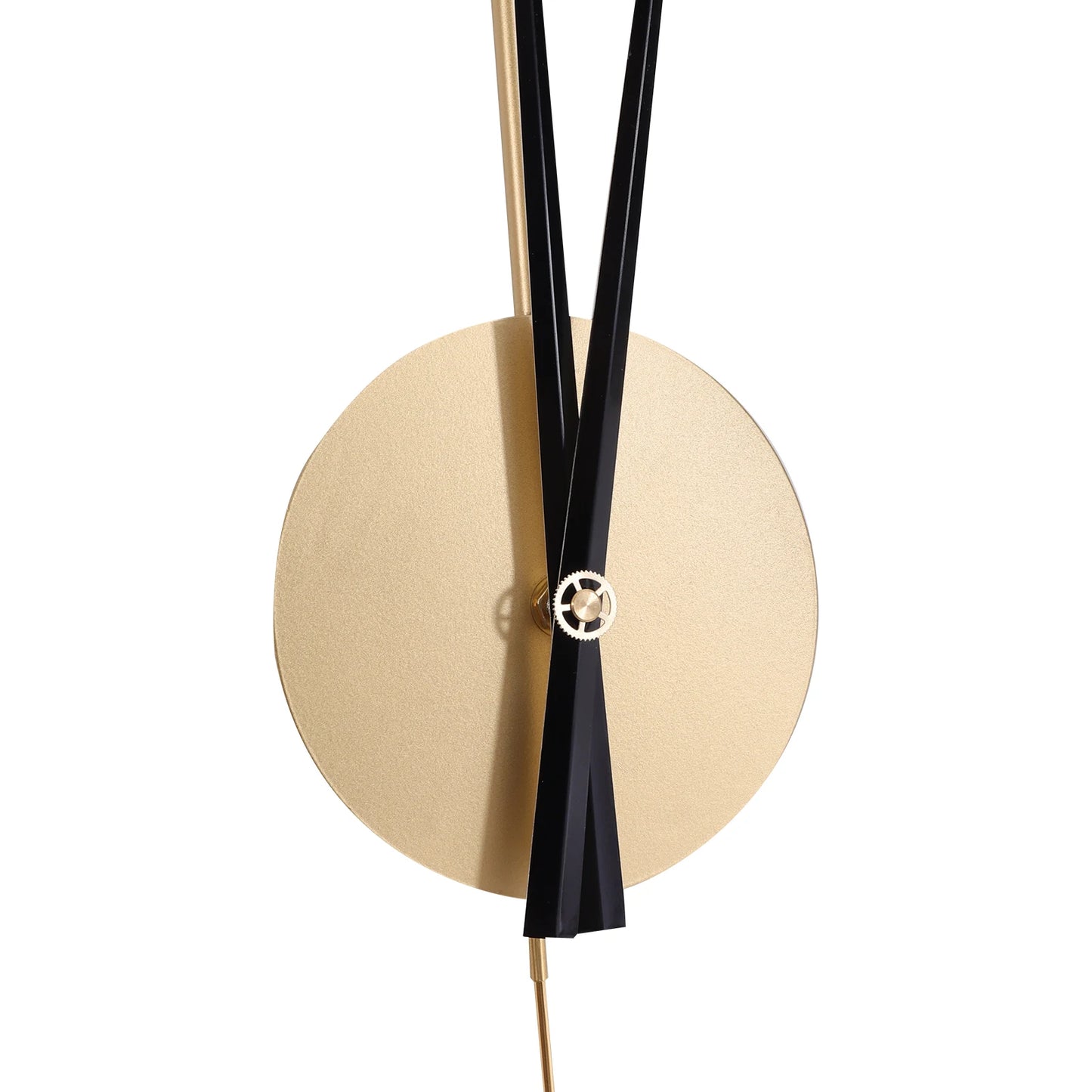 Gold Metal 60cm Swing Wall Clock Silent Sweep Second with Pendulum Modern Minimalist Decorative Wall Clock