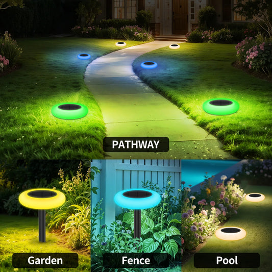 Intelamp Solar Outdoor Pathway Garden Lights For Patio Yard