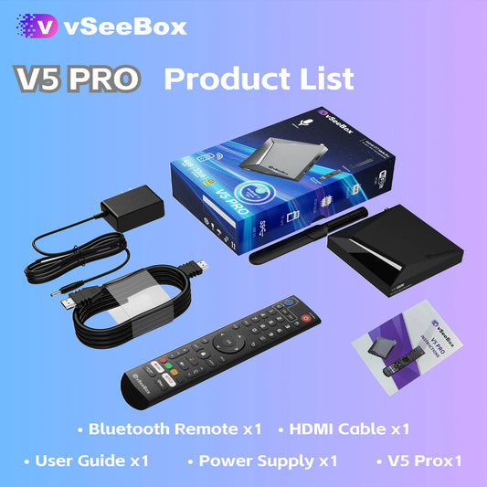 vSeeBox V5 Pro 32GB 8K HD Officially Authorized Voice Control