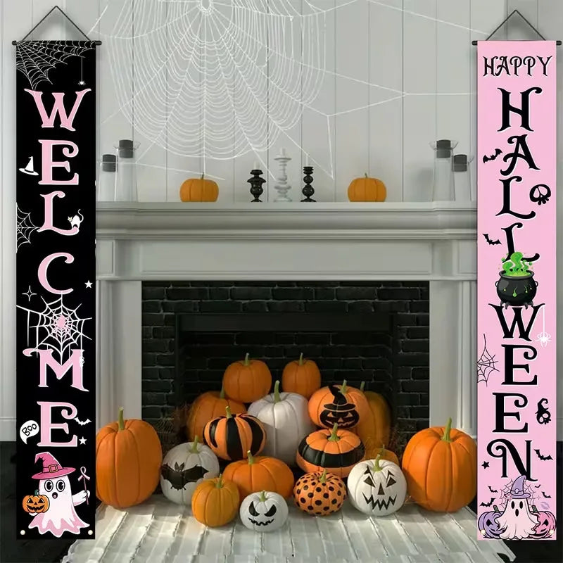 New Halloween Couplets, Ghost Festival Banners, Outdoor Courtyard Festive Event Party Atmosphere Background Decorations