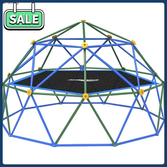 BestsellerGardenature 10FT Climbing Dome with Hammock, Outdoor Jungle Gym for Kids, Geometric Dome Climber Supporting 880 Lbs An