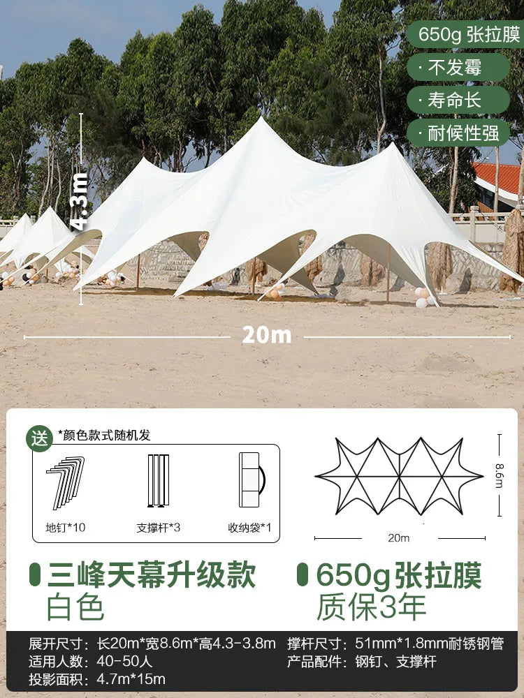 10m 15m 20m Durable UV Resistant Waterproof Windproof Heavy Duty Outdoor Sun Shade  Marquee Party Canopy Tent for Wedding Events