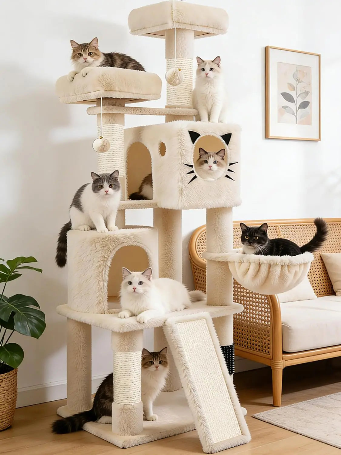 XMSJ Purrlato Three Tier Cat Tree With Sisal Scratching Posts