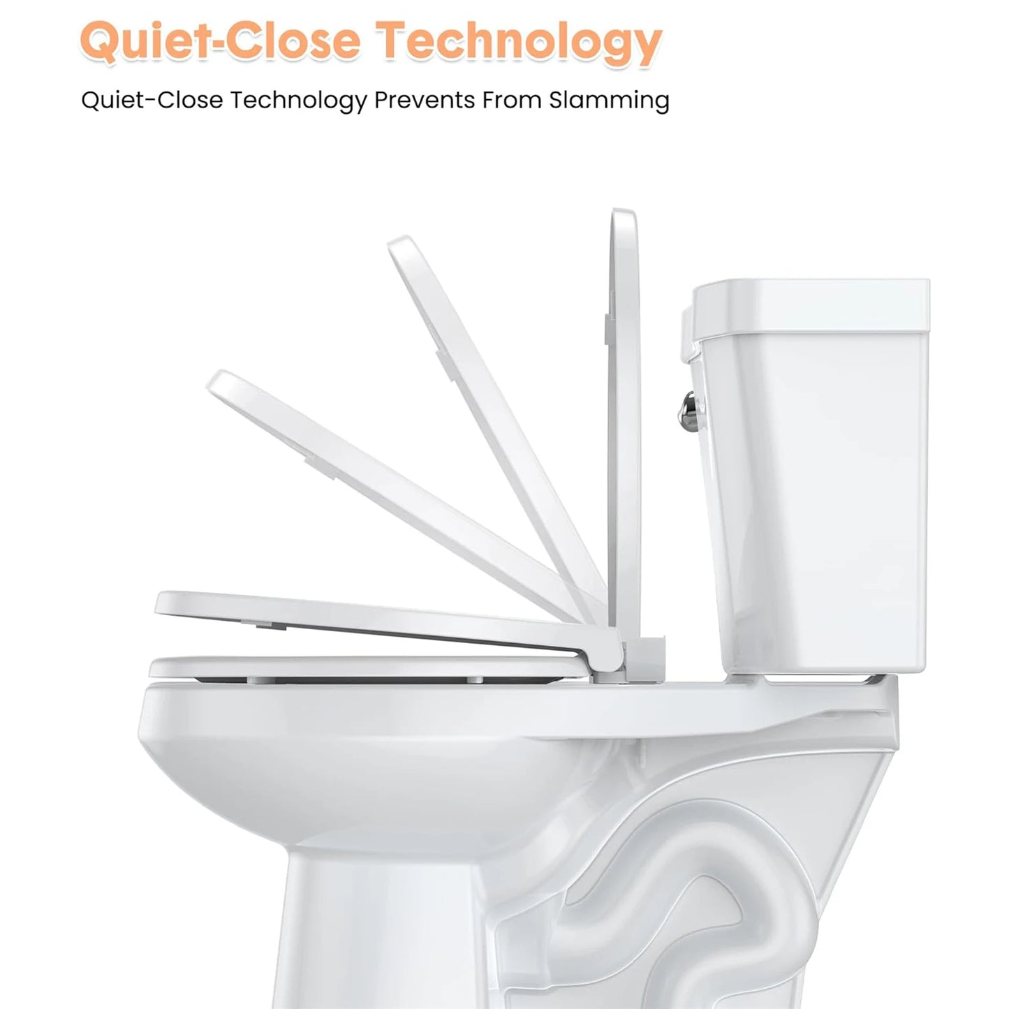 Twister.Ck Quiet Close Toddler Toilet Seat With Non Slip Bumpers