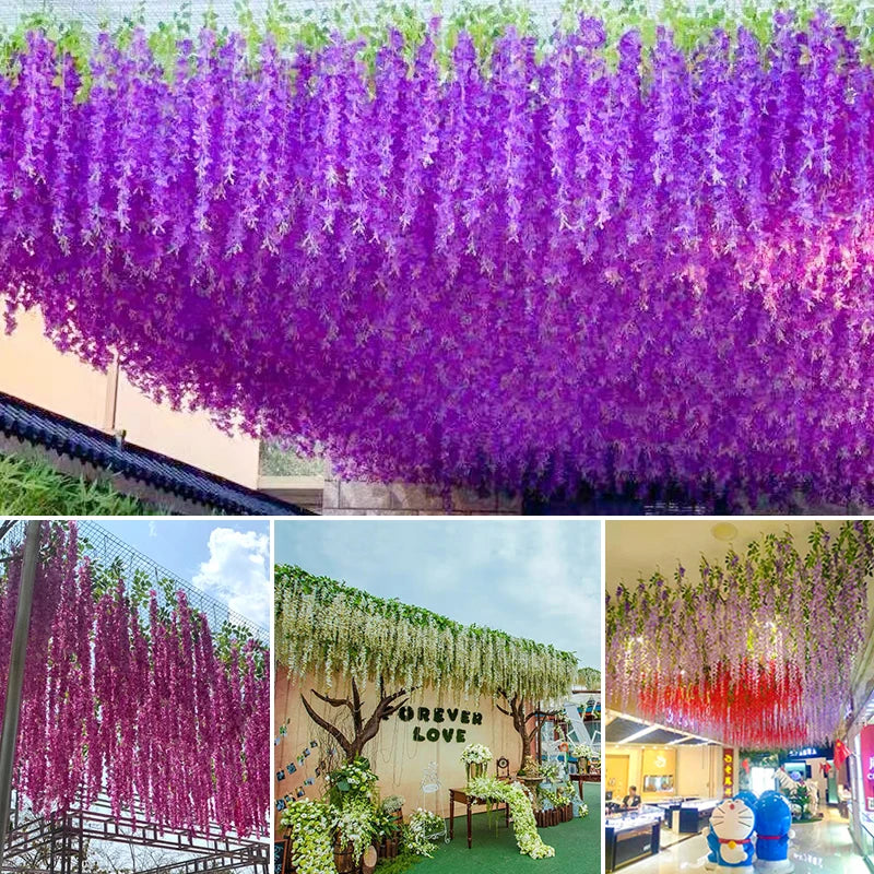 Guangdong Artificial Wisteria Garland for Wedding and Home Decor