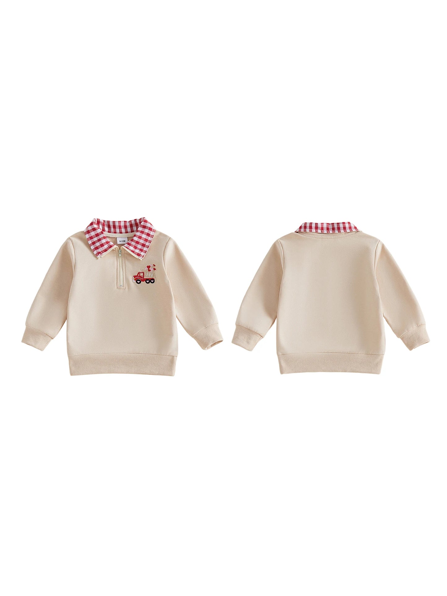 Boys Valentine s Day Sweatshirt Stylish Long Sleeve Hoodie with Turn-down Collar and Embroidered Pullover Design for Kids