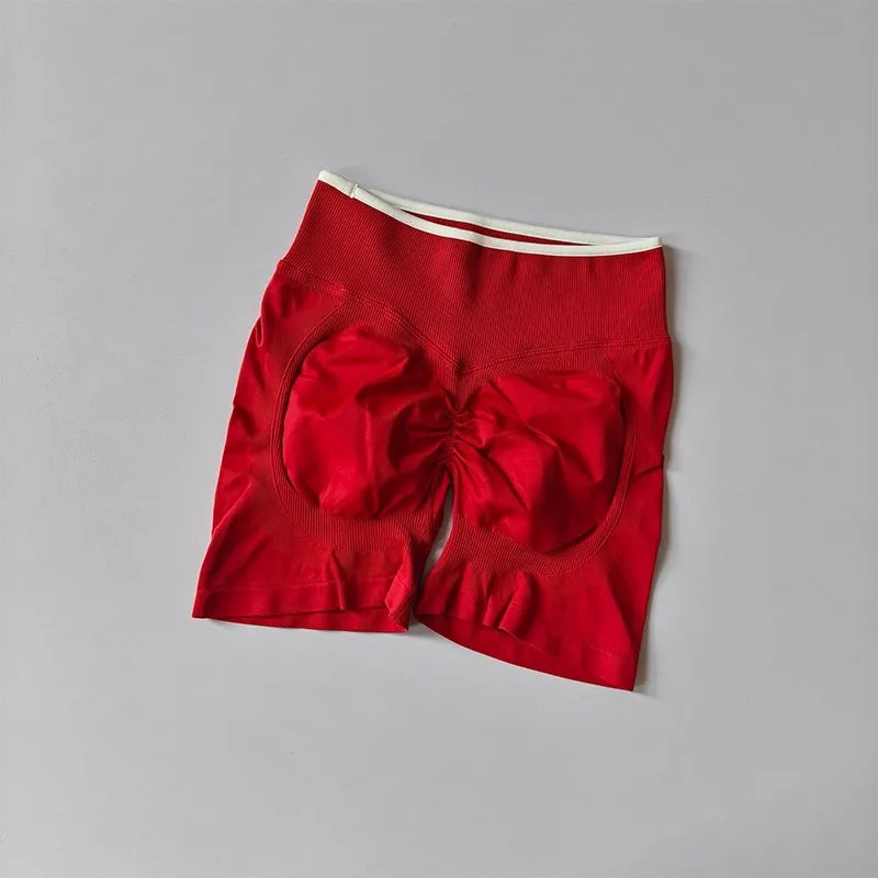 Women's High Waist Seamless Yoga Shorts Summer High Stretch Gym Shorts Running Shorts Pilates Wear Cycling Training Shorts