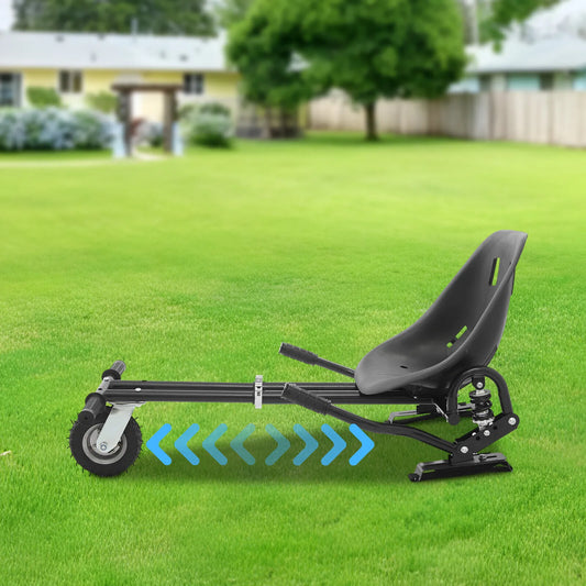 Adjustable Hoverboard Seat Attachment with Dual Shock Absorbers Ergonomic Design 220lbs Load Capacity for 6.5"-10" Scooters