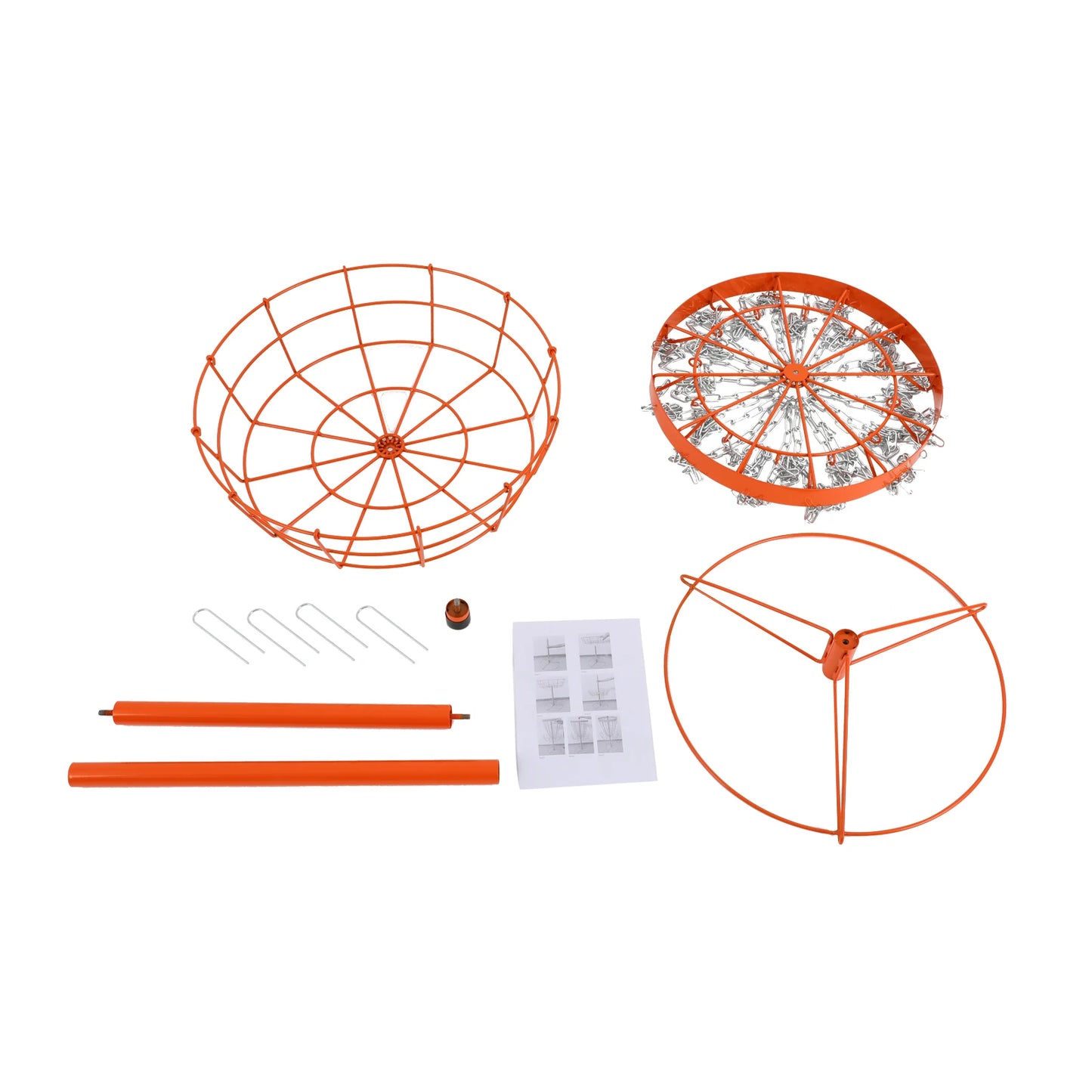 Disc Golf Basket Disc Golf Training Stand 24 Chain Portable Disc Golf Target for Golf Game Flying Disc Camping Outdoor