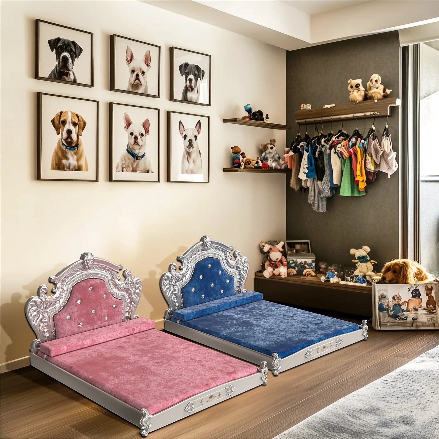 BINGOPAW Luxury Pet Bed With Headboard