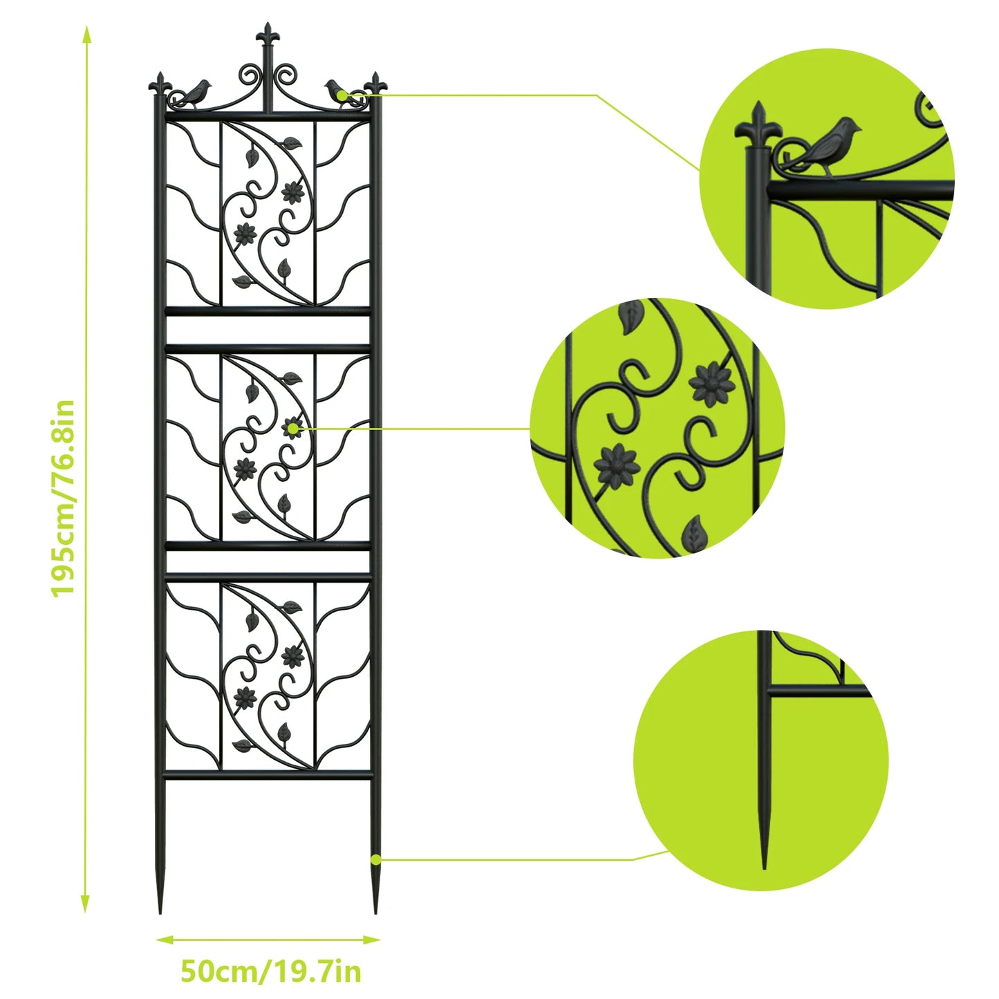 Iron Garden Trellis Fence For Climbing Plants Outdoor