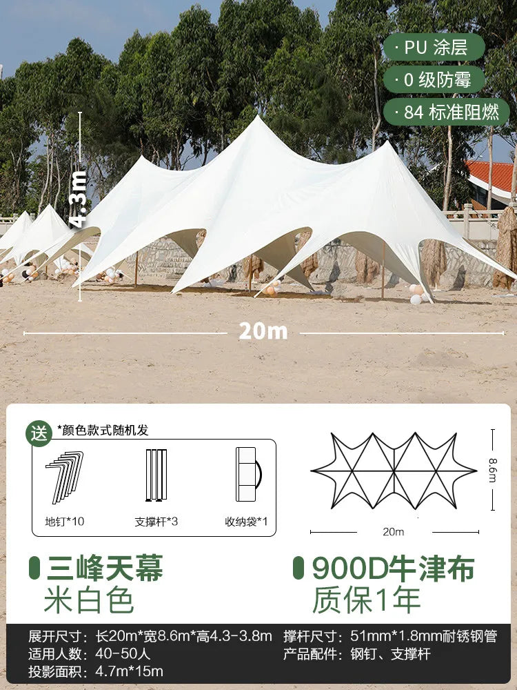 10m 15m 20m Durable UV Resistant Waterproof Windproof Heavy Duty Outdoor Sun Shade  Marquee Party Canopy Tent for Wedding Events