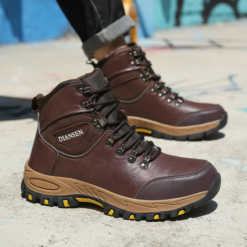 VEIGAR Waterproof Leather Indestructible Safety Boots For Men