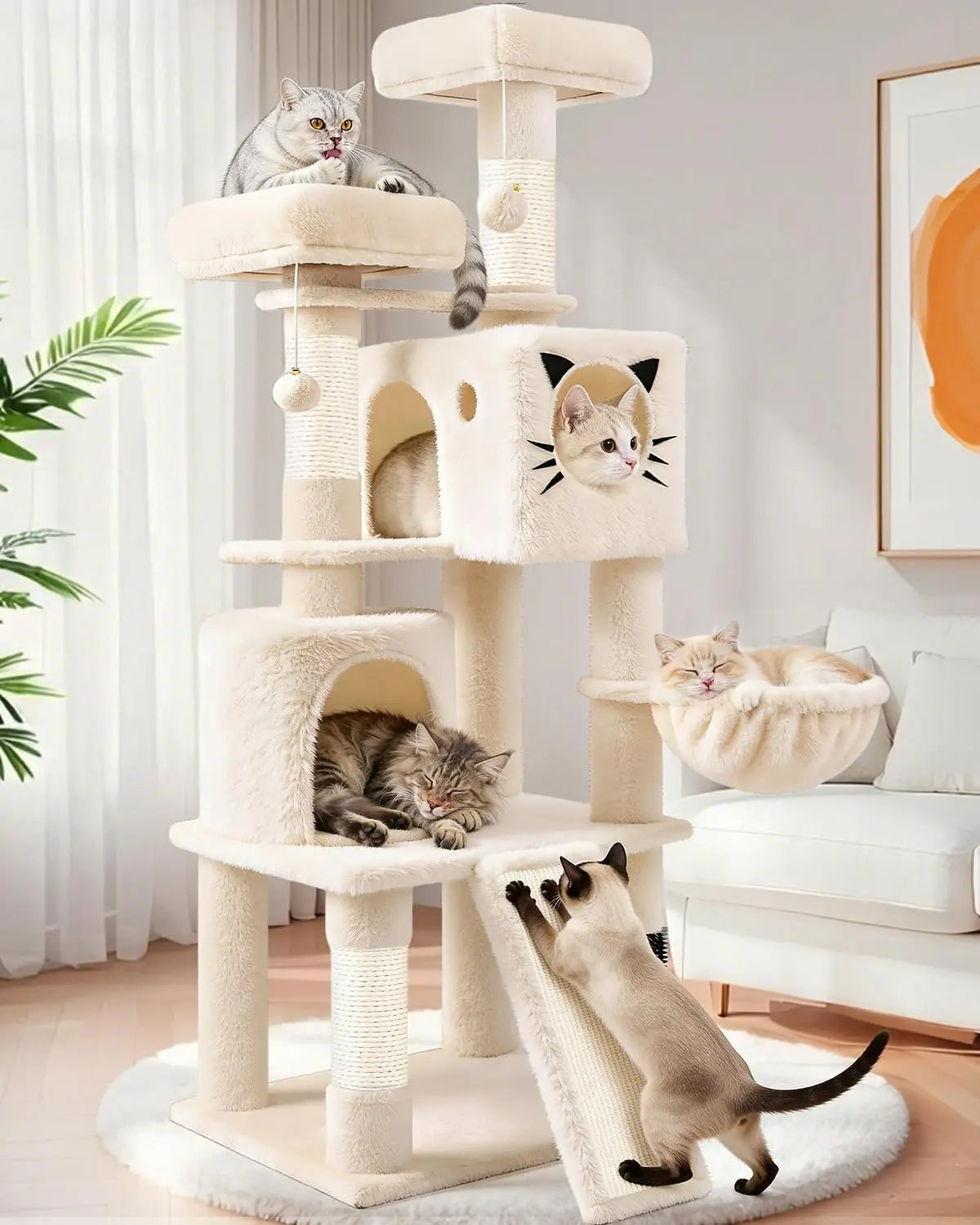 XMSJ Purrlato Three Tier Cat Tree With Sisal Scratching Posts