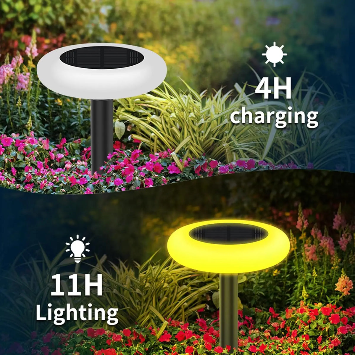 Intelamp Solar Outdoor Pathway Garden Lights For Patio Yard