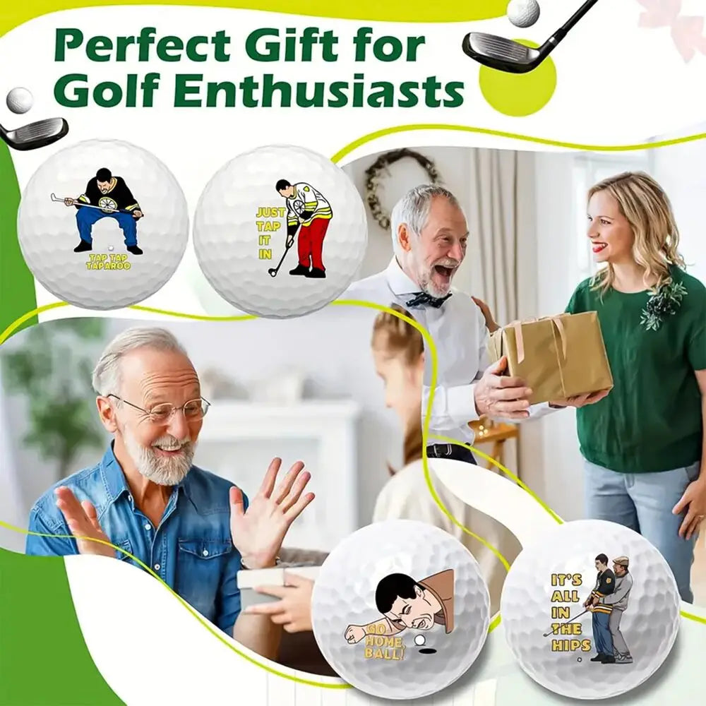 Funny Golf Balls Gift Set for Golfers