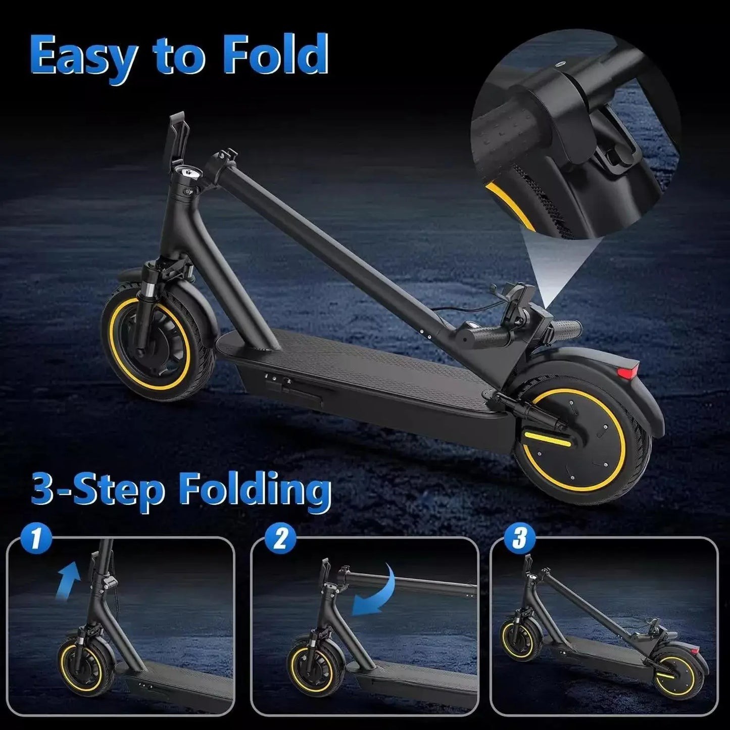 Ladped LPMAX Folding Electric Scooter 22 MPH Dual Shock