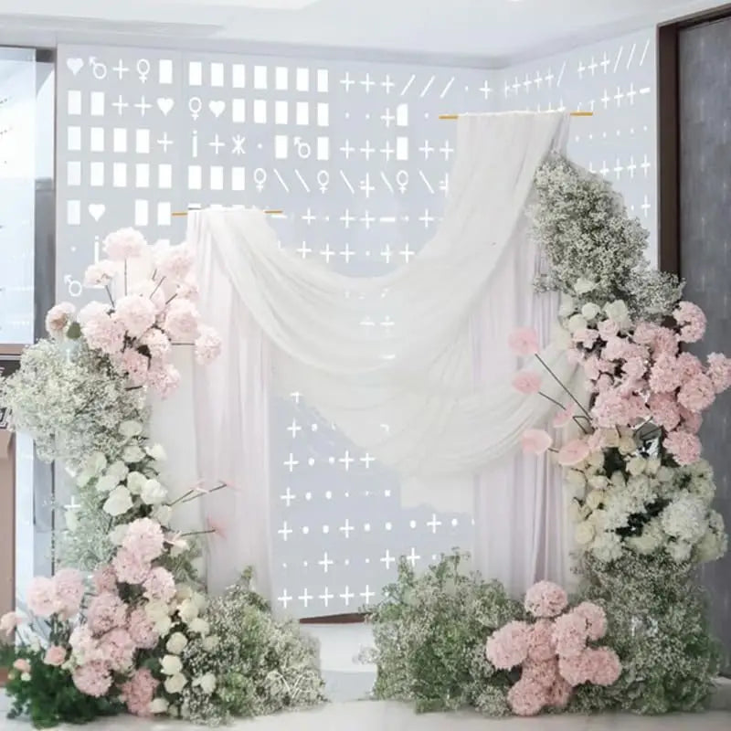 4pcs Gold 8FT Backdrop Stand for Wedding  Adjustable Duty Metal Background Stand Decor for Birthday Party Baby Shower