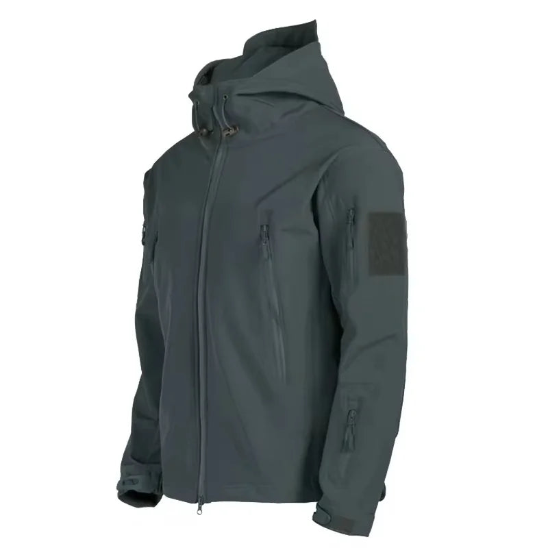 Military Shark Skin Soft Shell Jacket Men Tactical Windproof Waterproof