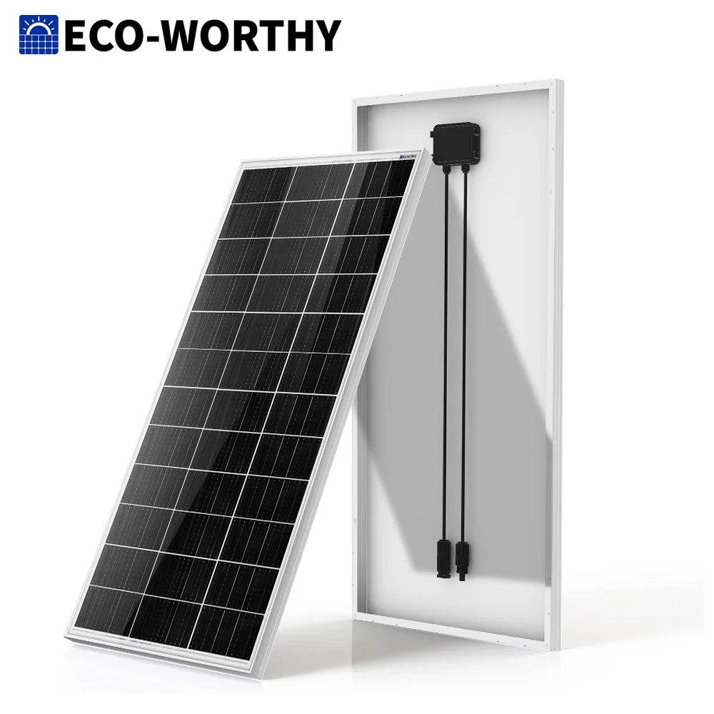 Eco-Worthy 195W 12V Monocrystalline Solar Panel High Efficiency PV Module