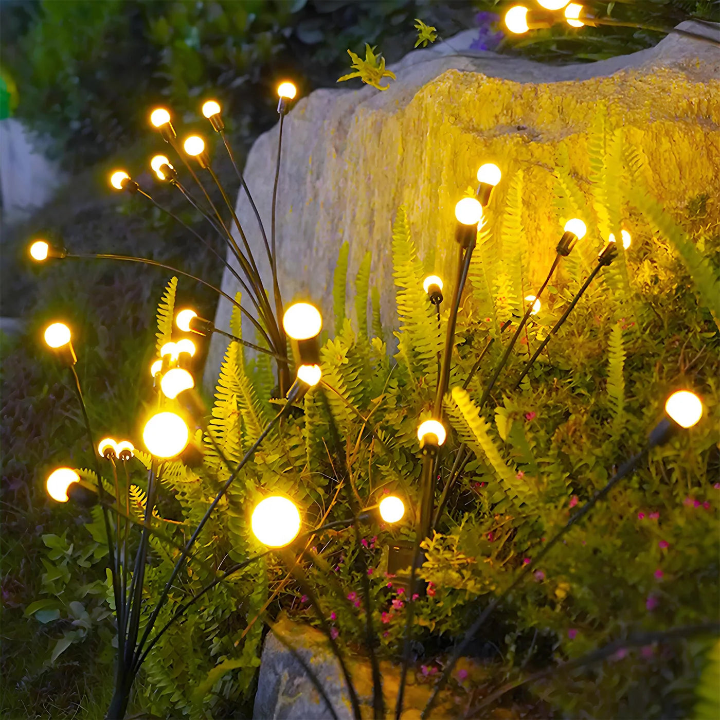 8-Head Solar Firefly Lights LED Outdoor Decorative Garden Pathway Waterproof