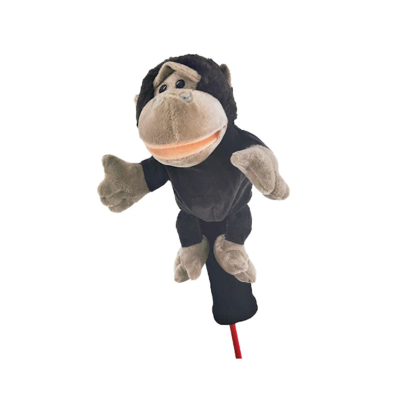 Golf Club Head Cover Animal Style Plush Protector for Woods Putters Soft Friction Prevention Golf Course Accessory