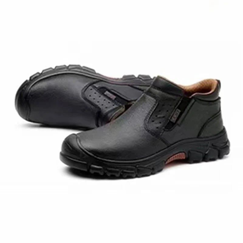 Mens Work Boots With Composite Toe Metatarsal Guard And Anti Slip Rubber Outsole