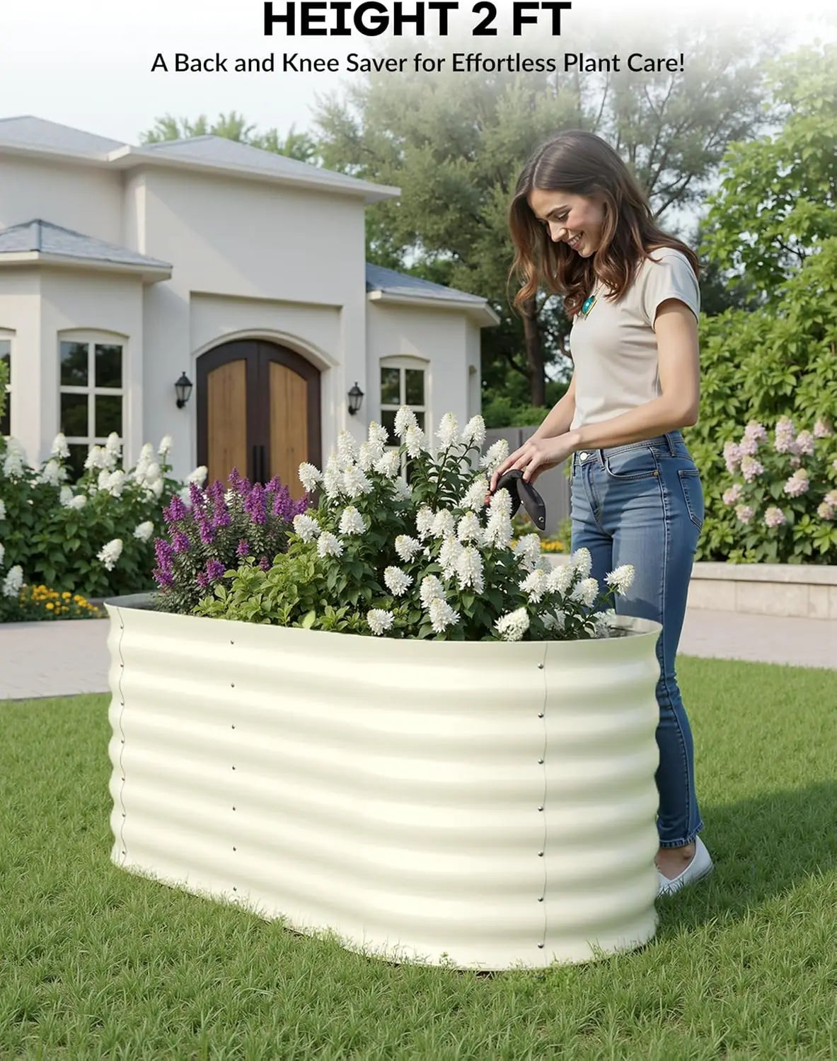 TWISTER.CK Galvanized Raised Garden Bed Kit