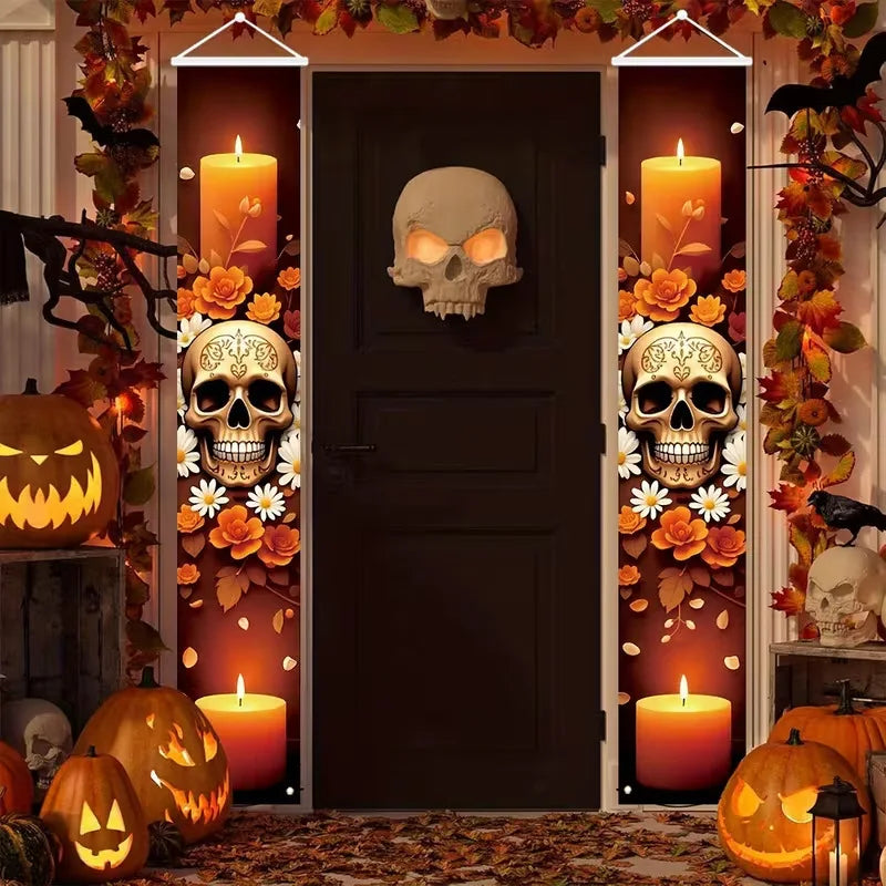New Halloween Couplets, Ghost Festival Banners, Outdoor Courtyard Festive Event Party Atmosphere Background Decorations