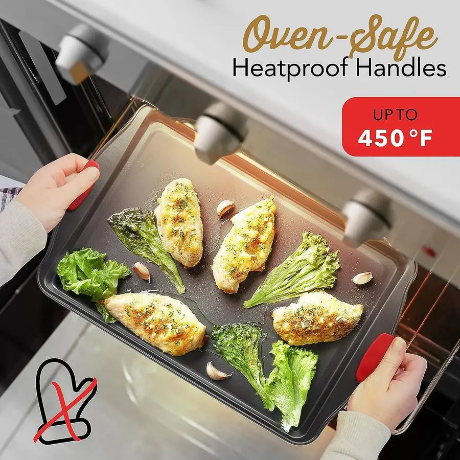 Pan Set, 39 Piece Premium Baking Set, Nonstick Bakeware Sets BPA Free, Cookie Sheets for Baking Nonstick Set, Steel Baking Sheet