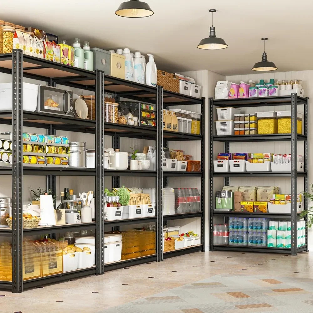 HOME.2020LBS Storage Shelves 5 Tier Garage Shelving Heavy Duty,  72" H x 35.55" W x 16" D, Black