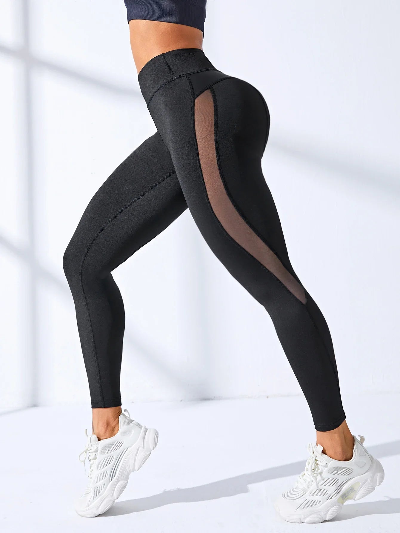 Women Gym Yoga Butt Lifting Leggings High Waist Quick Dry Sports Pants Elastic Waistband Exercise Trousers Workout Leggings 2033