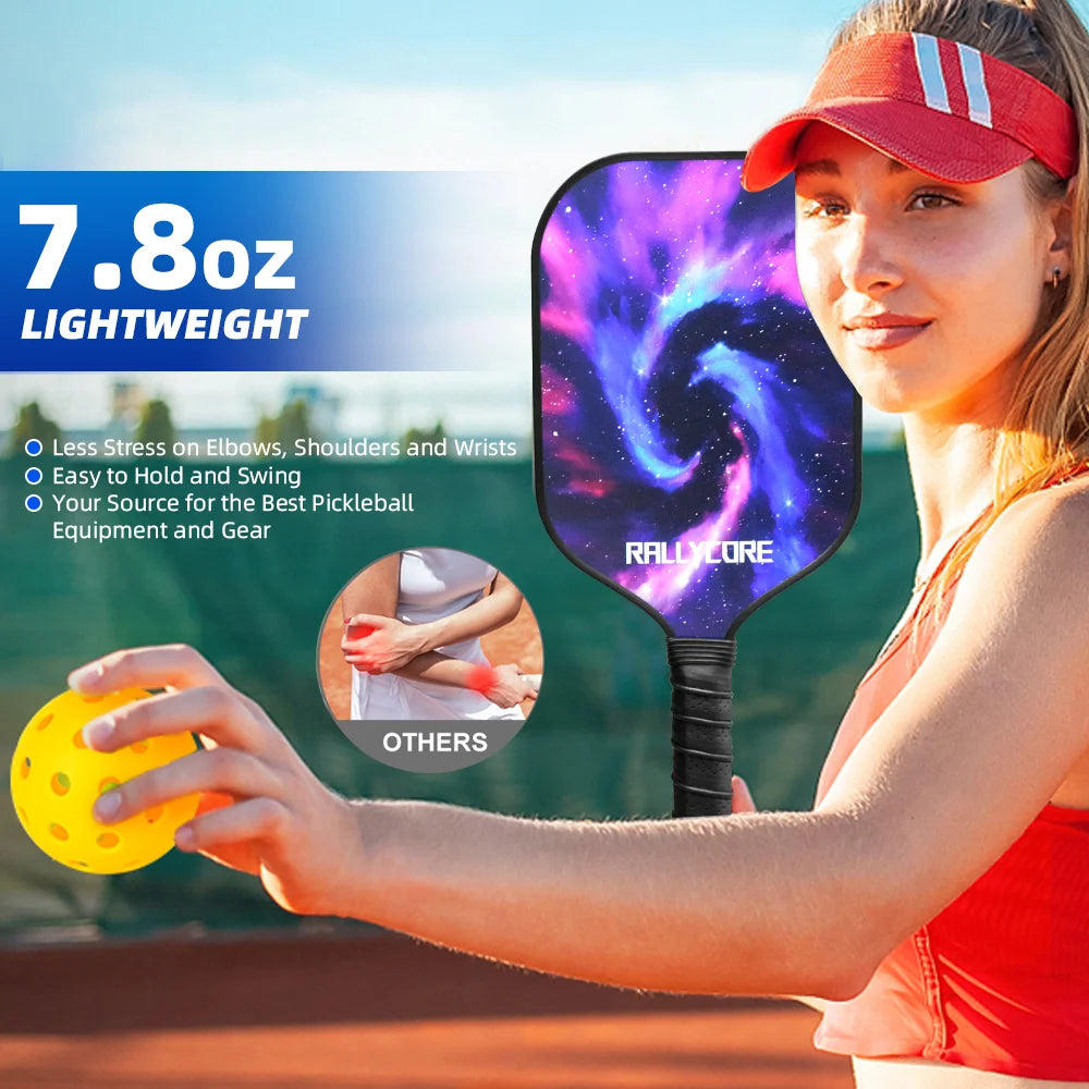Premium Pickleball Paddles Set of 2 | Includes 4 Balls & Carry Bag | Indoor/Outdoor Use for Adults & Youth