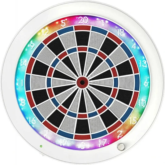 Discount Innovative design   3S White Edition LED Bluetooth Dartboard,22.5"W x 22.5"H,Easy to use   Free shipping,Hot Sale.