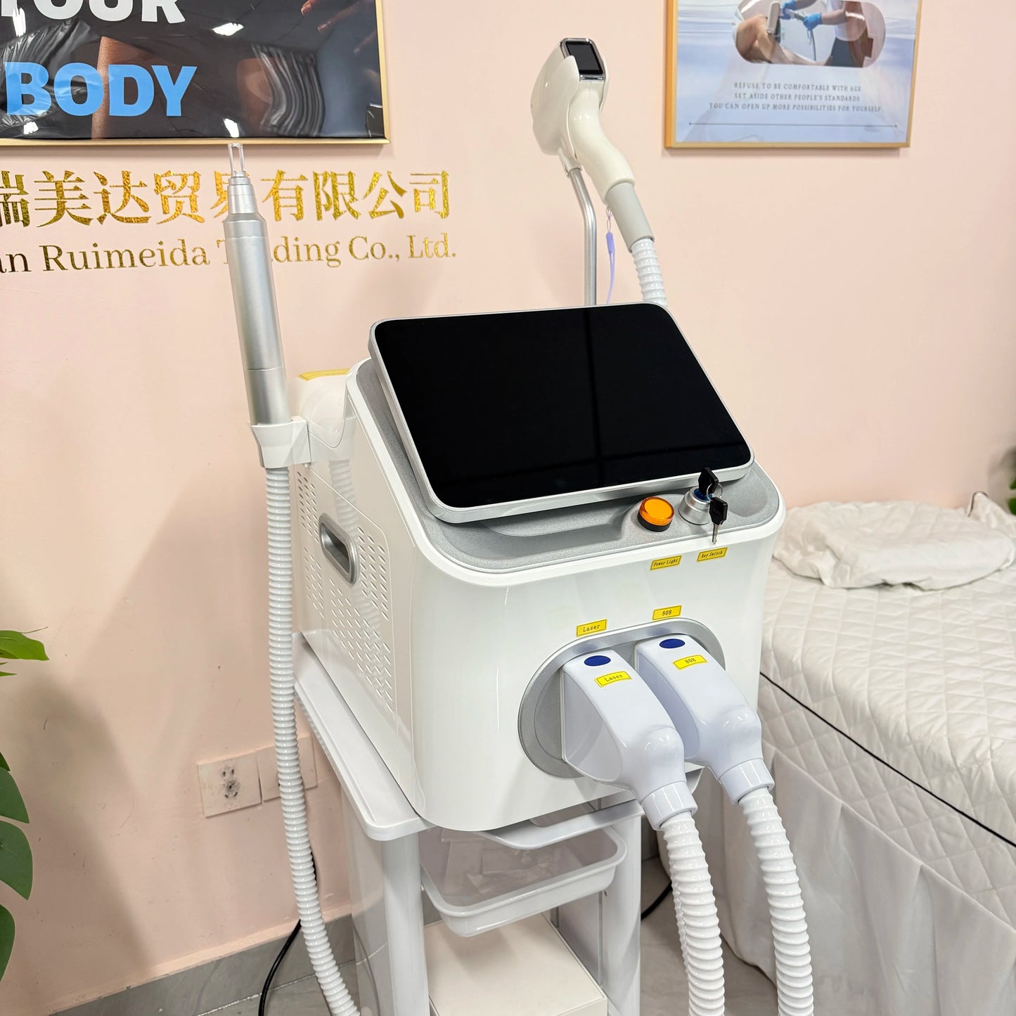 FAC 5000W 2 IN 1 Professional 4 Wave 808 Diode Permanent Painless Hair Removal Picosecond Tattoo Removal Machine