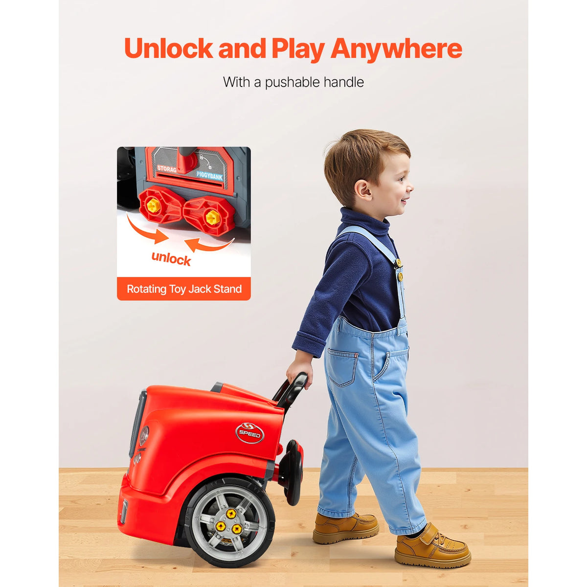 SucceBuy Kids Mechanic Car Repair Workshop Set With Removable Parts