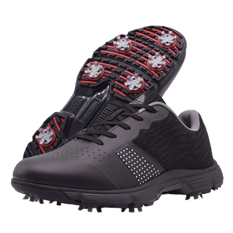 Men Golf Shoes Professional Spikes Golf Sneakers Anti Slip Walking Footwears