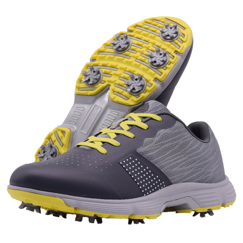 Men Golf Shoes Professional Spikes Golf Sneakers Anti Slip Walking Footwears
