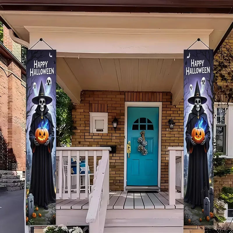 New Halloween Couplets, Ghost Festival Banners, Outdoor Courtyard Festive Event Party Atmosphere Background Decorations