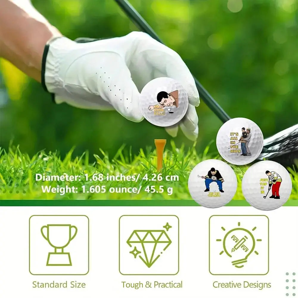 Funny Golf Balls Gift Set for Golfers