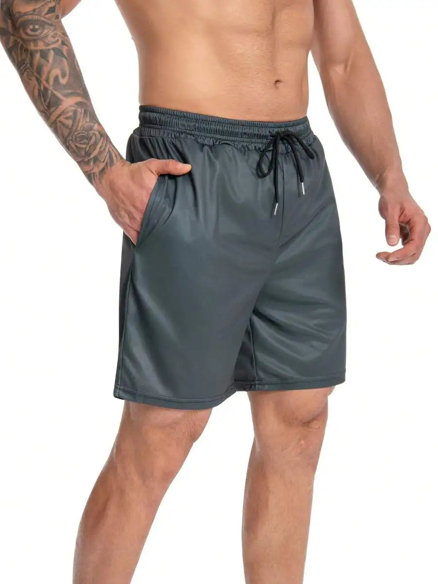 Mens Quick Dry Swim Trunks With Pockets Compression Stretch Board Shorts Breathable Fit