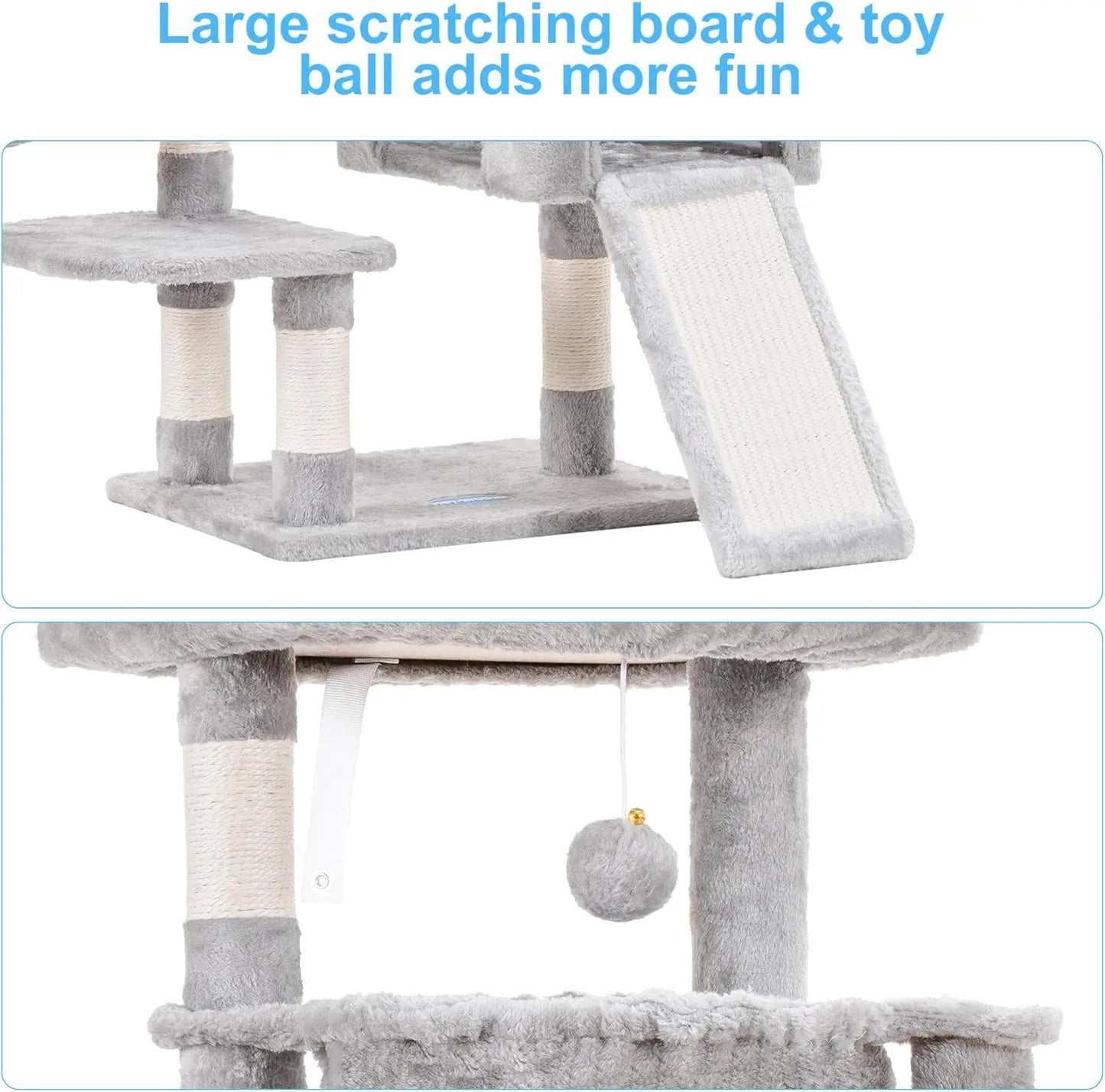 Heybrother Cat Tree Indoor Three Tier Tower With Cozy Condo