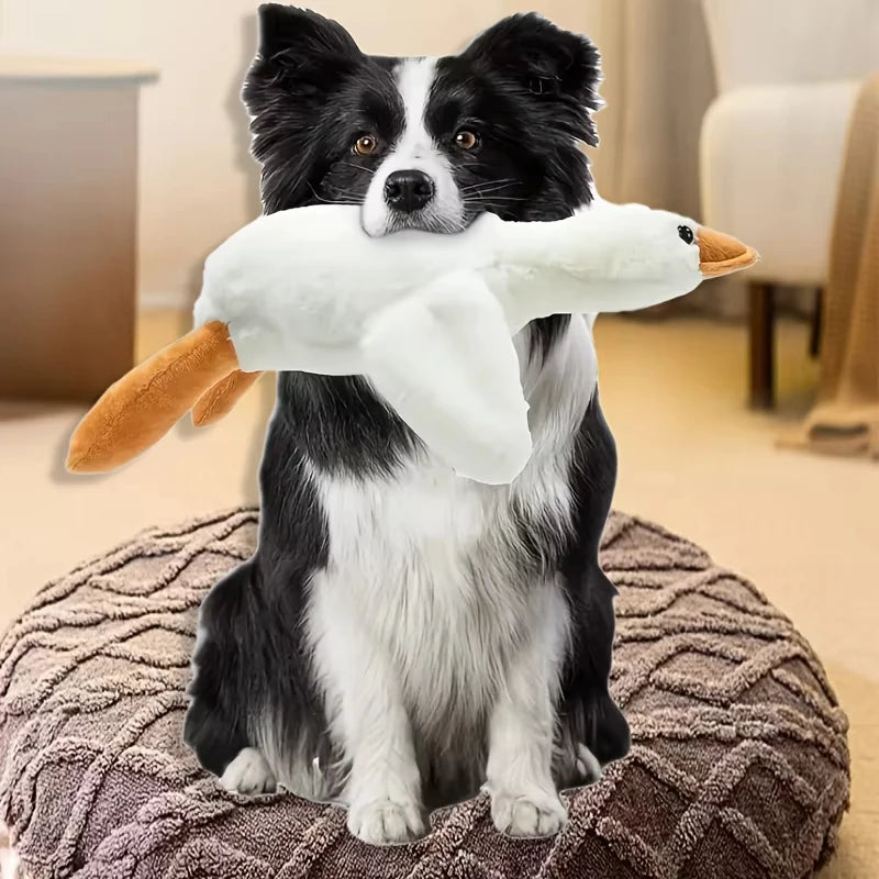 Plush Duck Dog Toy Realistic Goose Design Chew Toy