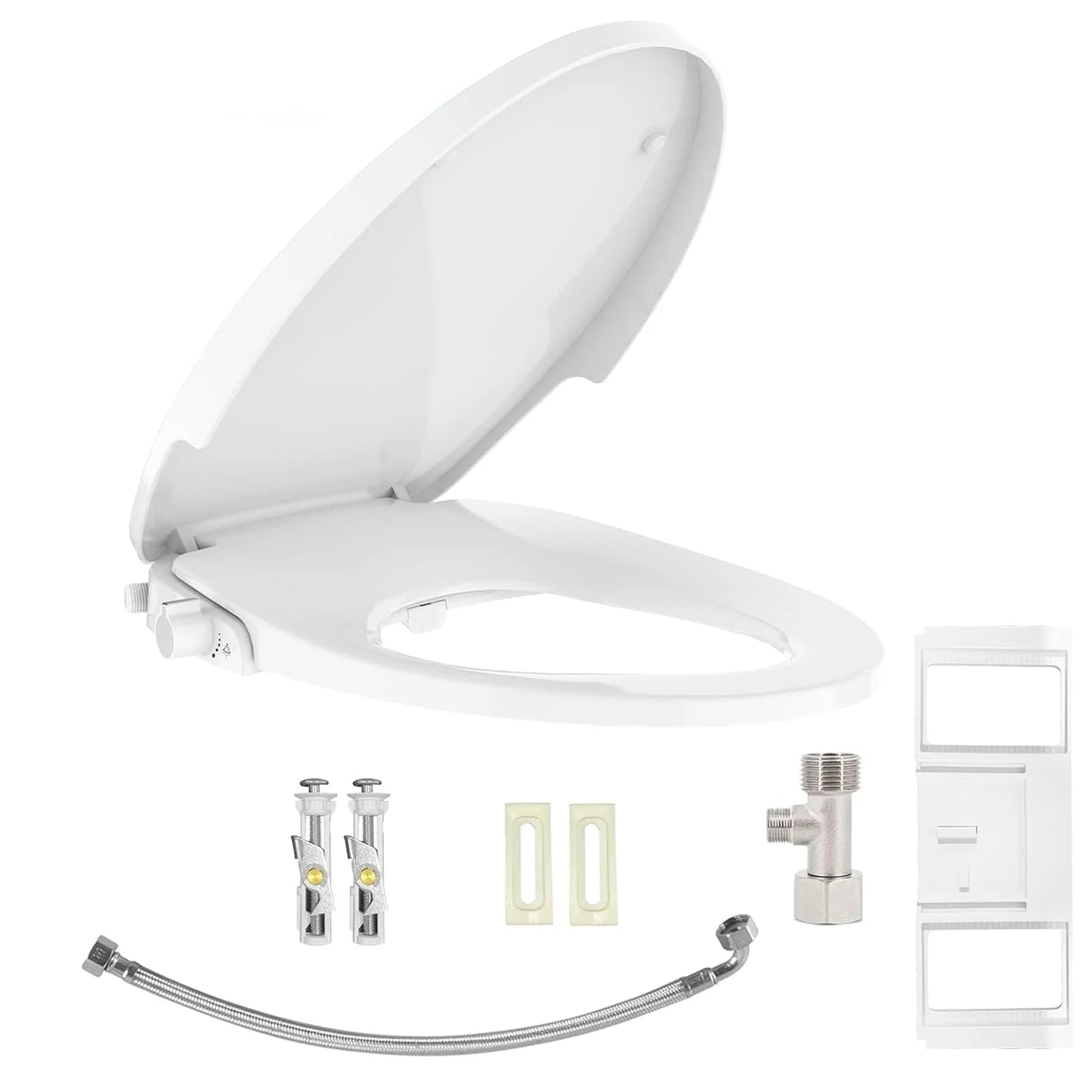 Twister.Ck Premium Non Electric Round Bidet Toilet Seat Dual Nozzle