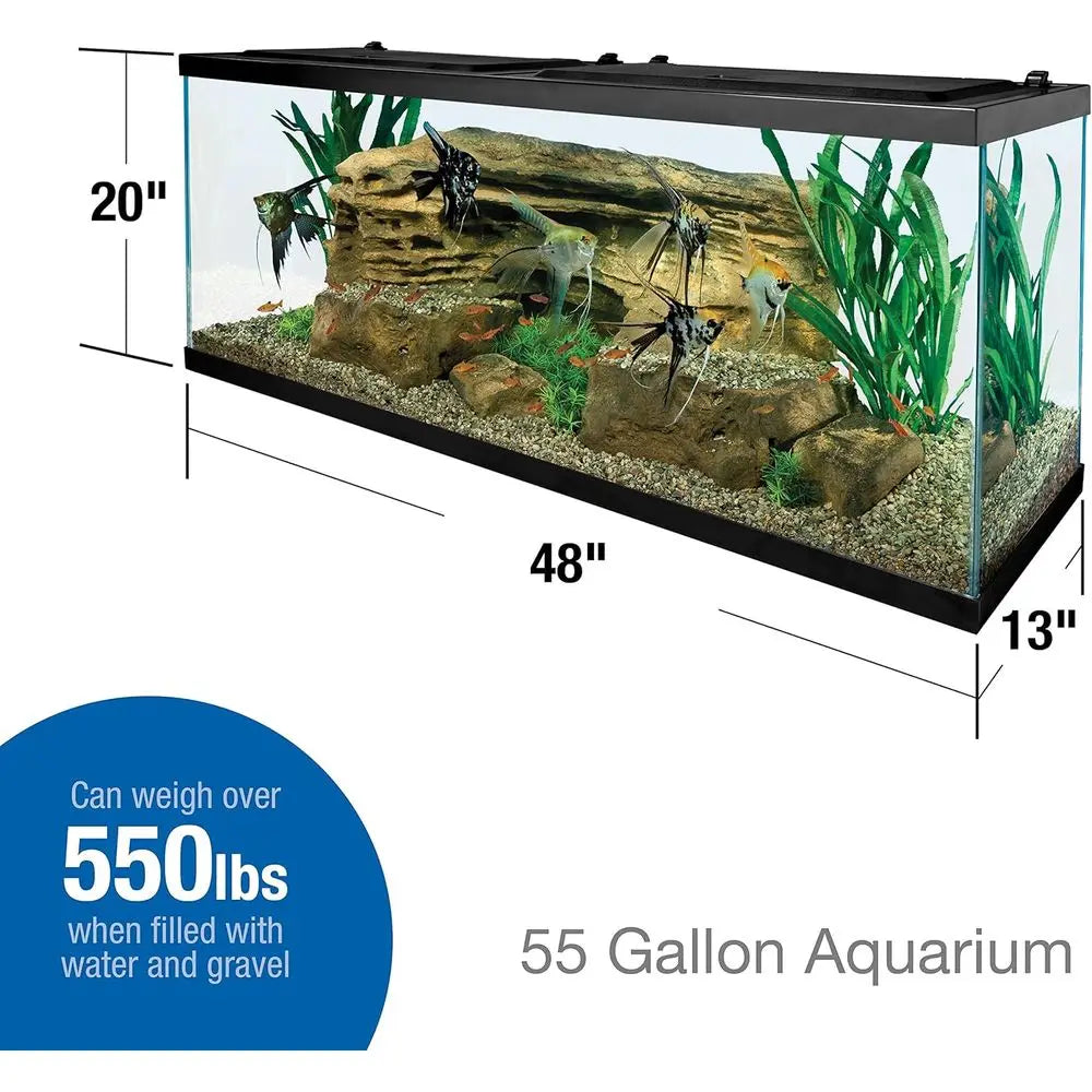 55-Gallon Rectangular Glass Aquarium Tank - NV52018 Model