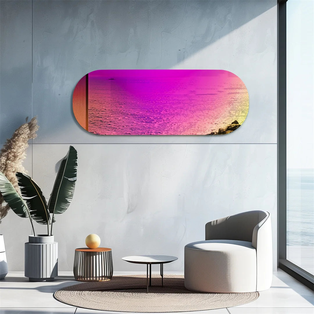 LUVODI Aesthetic Wall Mirror Iridescent Rainbow Glass