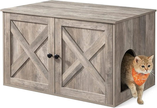 Feandrea Cat Litter Box Enclosure End Table Furniture