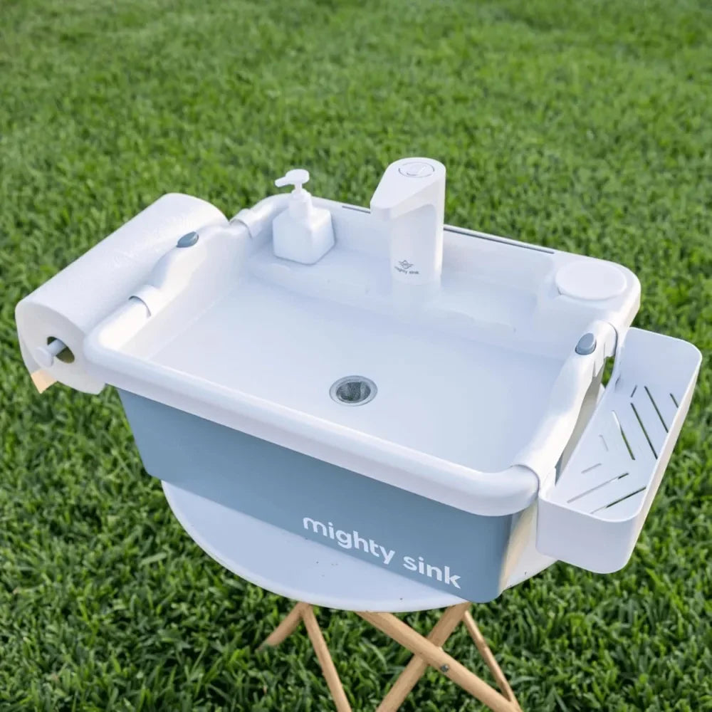NEW PRODUCT.Patented Wash Station with Electronic Faucet  2 Gallons  Easy Setup  Indoor & Outdoor Use  Ideal for Dishwashing Fas
