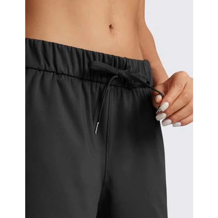 Walk The City Casual Shorts for Women 2.5" - Mid Waisted Stretch for Work Athketic Travel Hiking Golf with Pockets