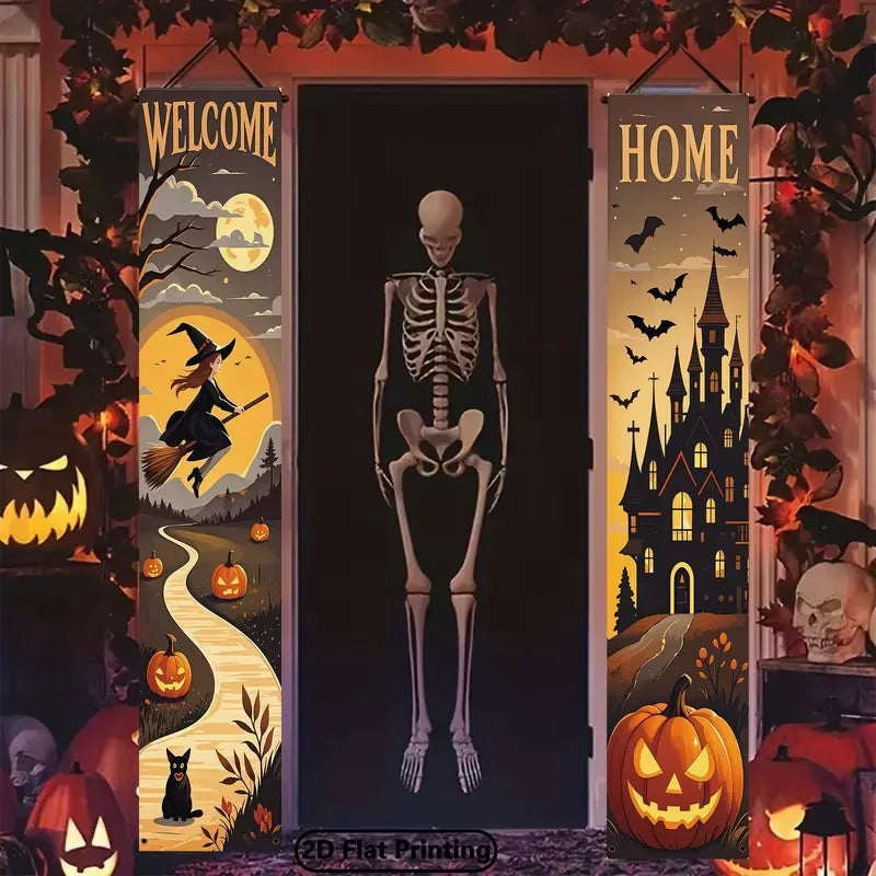 New Halloween Couplets, Ghost Festival Banners, Outdoor Courtyard Festive Event Party Atmosphere Background Decorations